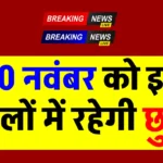 20 नवंबर को सरकारी स्कूल-ऑफिस बंद, जानिए कौन से जिलों में सरकारी छुट्टी, क्या आप भी हैं शामिल?